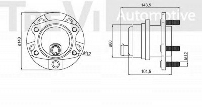TREVI AUTOMOTIVE wb1117 -  Комплект подшипника ступицы колеса